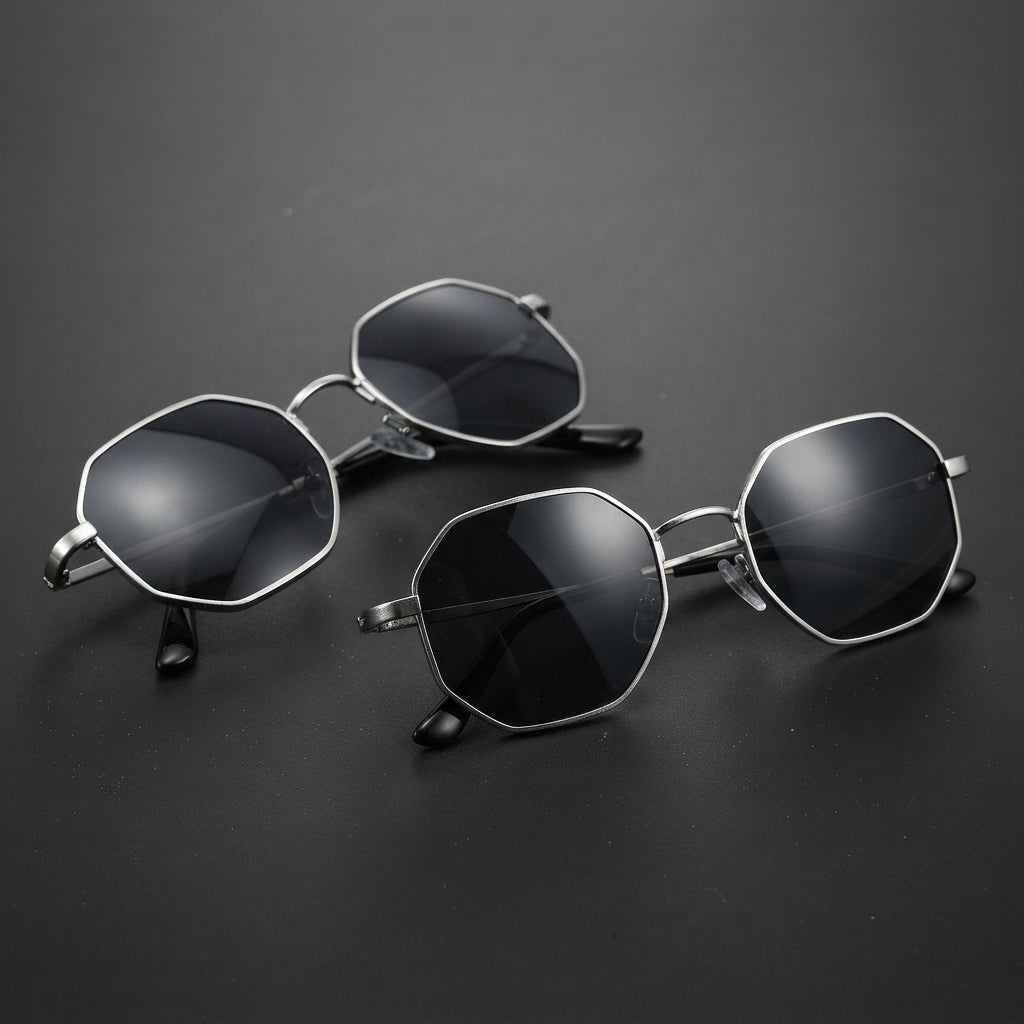 The Geometric Octagon Wire-Frame Sunglasses