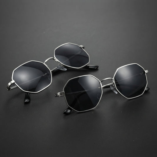 The Geometric Octagon Wire-Frame Sunglasses