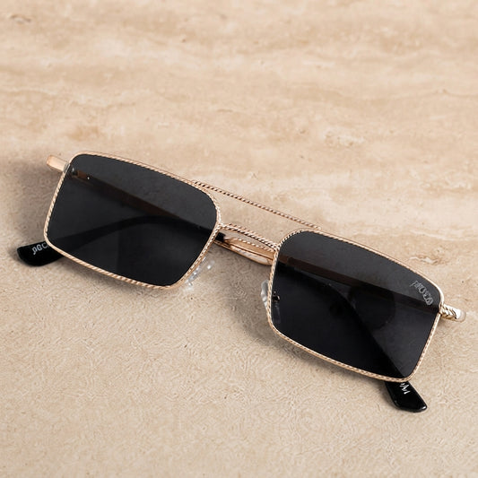 Gilded Vintage – Square Geometric Sunglasses