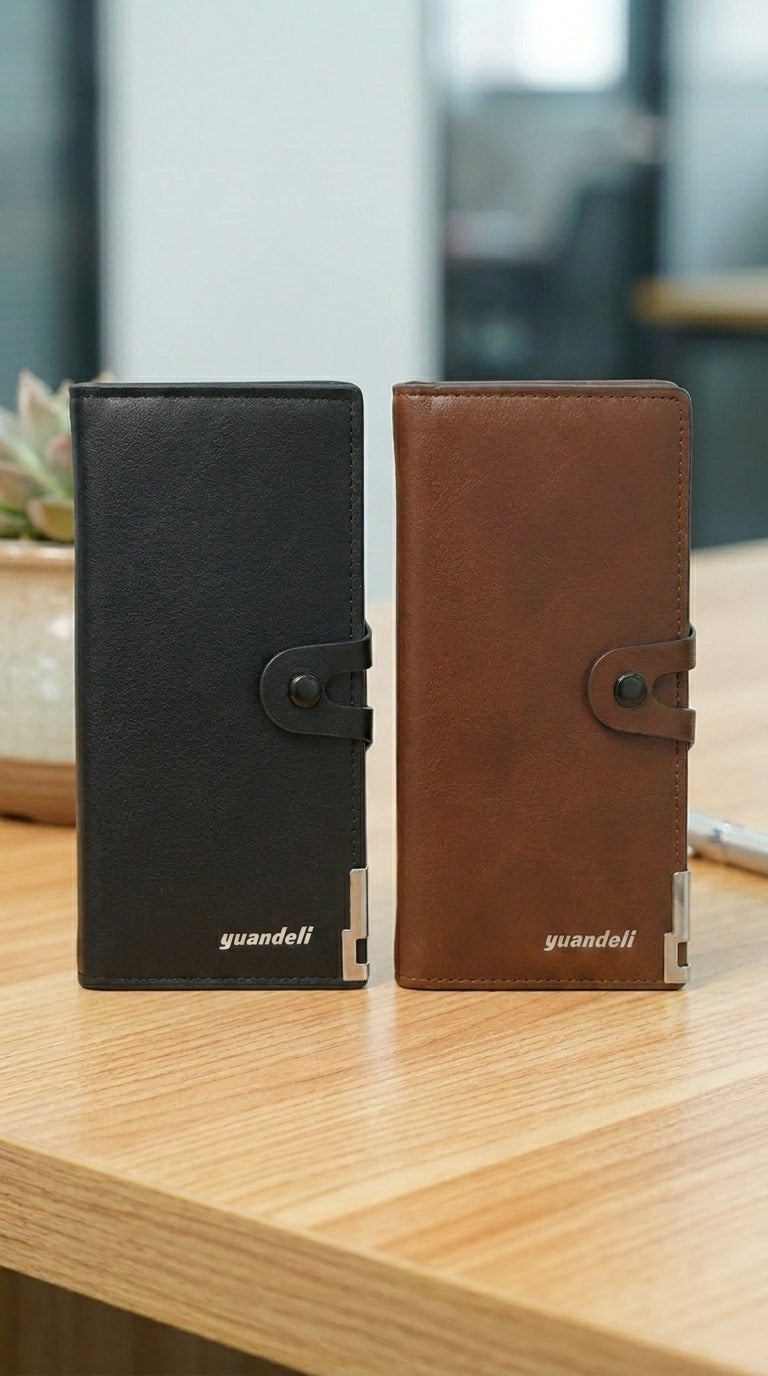 Men’s Multicolor Genuine Leather Bifold Wallet | Slim & Minimalist