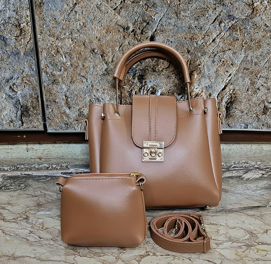 The Sienna 3-in-1 Luxury PU Leather Handbag, Clutch & Crossbody Set