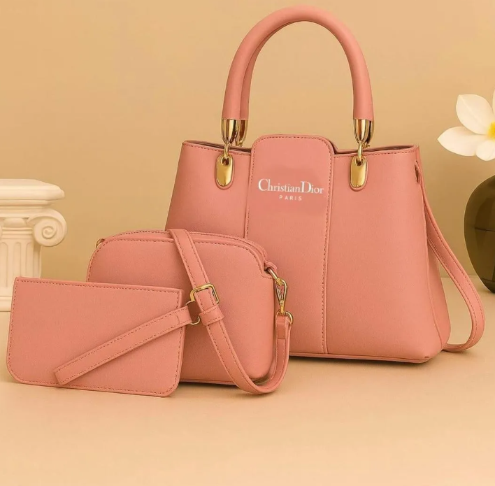 The Blush Elegance 3-Piece Set Handbag