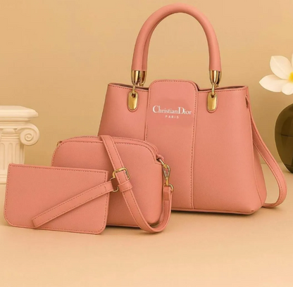 The Blush Elegance 3-Piece Set Handbag