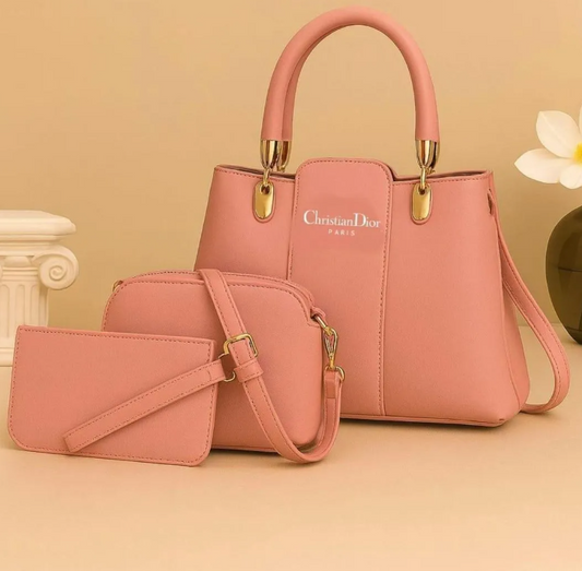 The Blush Elegance 3-Piece Set Handbag