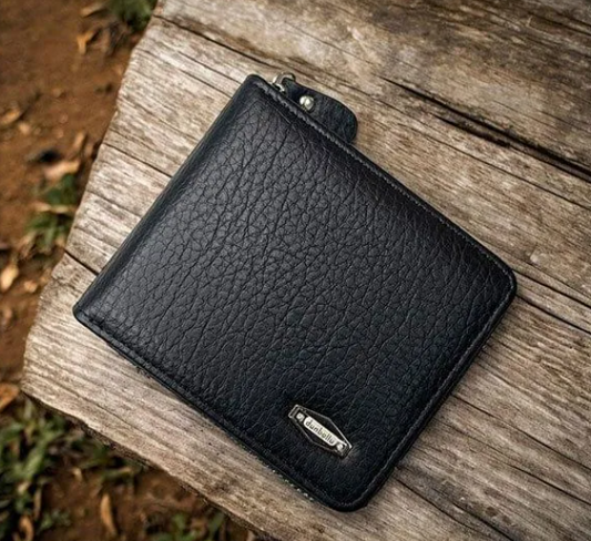 Rugged Sophistication: The Pebble-Grain Zippered Wallet Collection