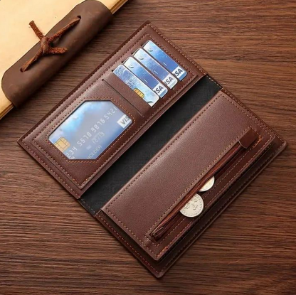 Classic Heritage Long Leather Wallet for Men