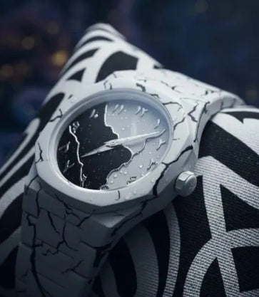 Zebra Monochrome 45mm – Artistic Marble-Pattern Men’s Watch