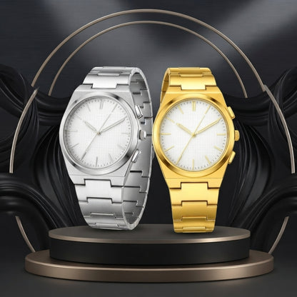 The Chrono-Minimalist Collection: Gold & Silver Stainless Steel Watches