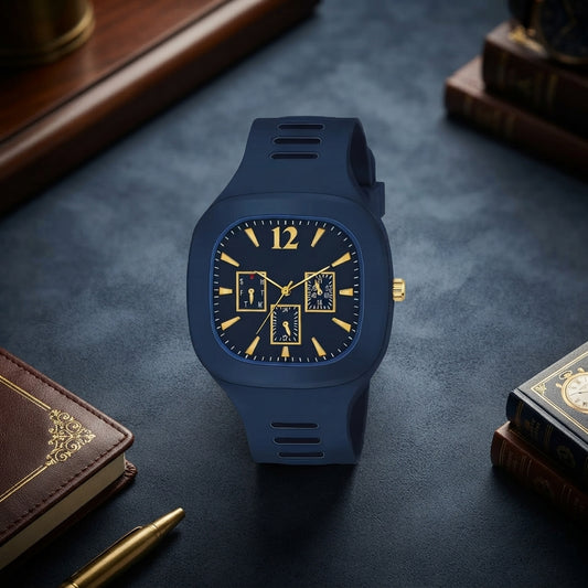 The Chrono-Sport Navy & Gold