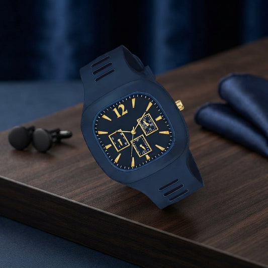 The Chrono-Sport Navy & Gold