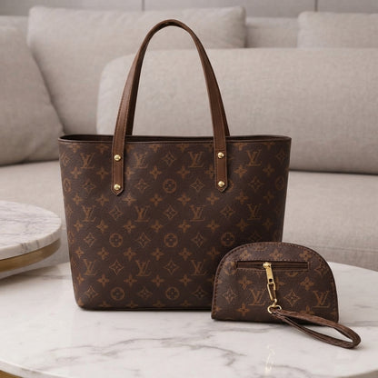 The Heritage Monogram Tote | Premium Two-Piece Handbag Set