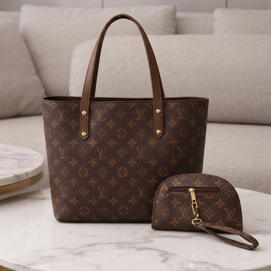 The Heritage Monogram Tote | Premium Two-Piece Handbag Set