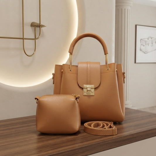 The Sienna 3-in-1 Luxury PU Leather Handbag, Clutch & Crossbody Set