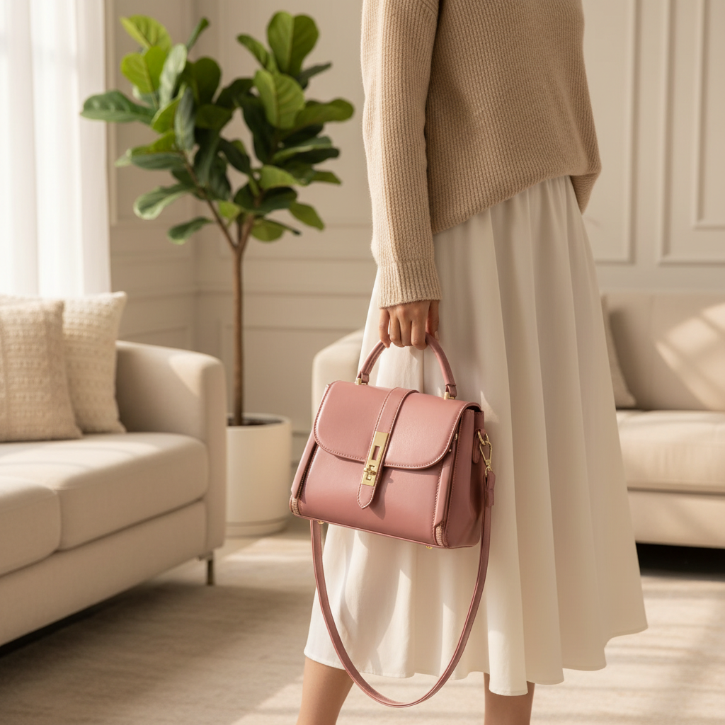 Blush Harmony satchel lifestyle