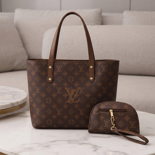 Heritage Monogram Tote flat lay