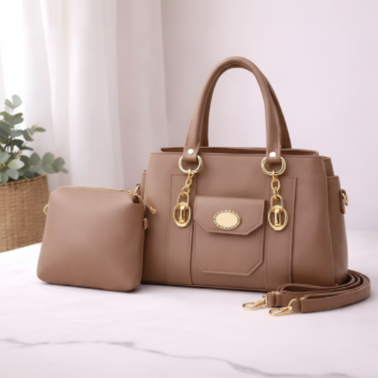 Café au Lait tote flat lay