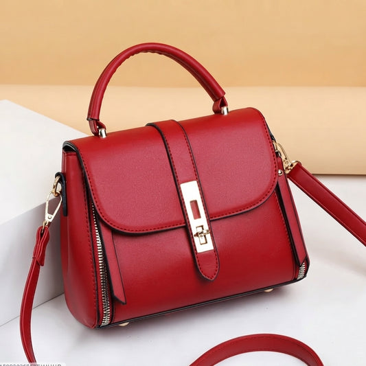 Crimson Confidence: The Bold Top-Handle Satchel